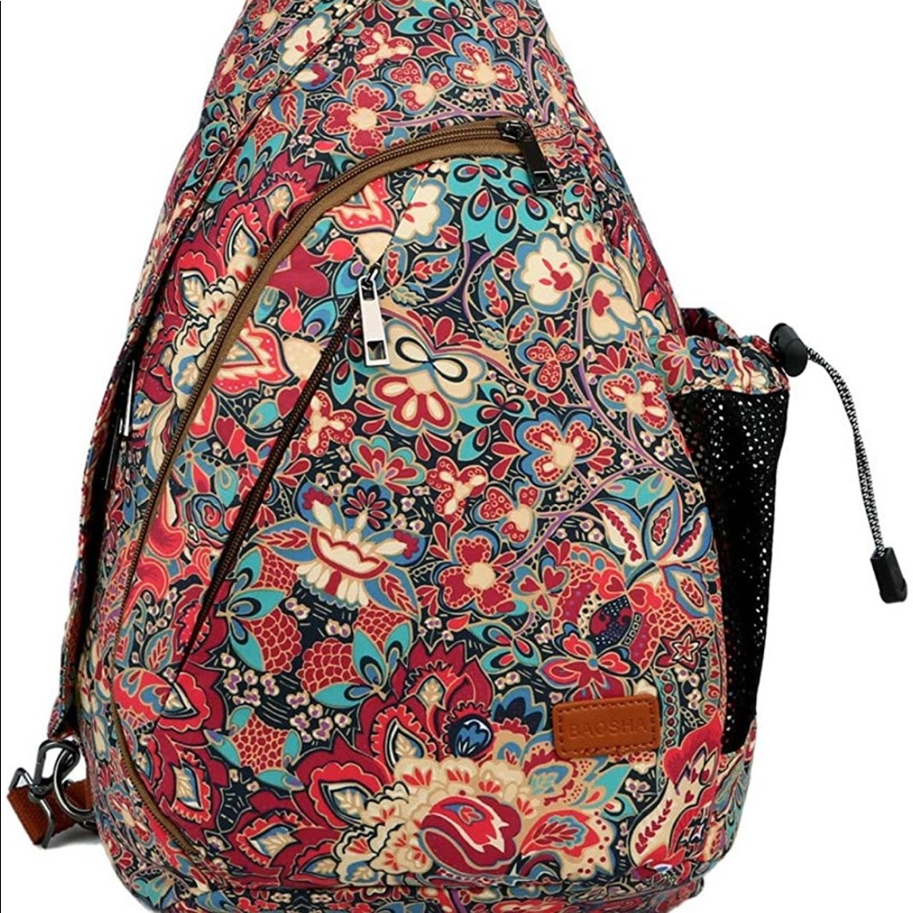 BAOSHA Sling backpack Crossbody Shoulder Bag Travel Hiking Daypack for Women